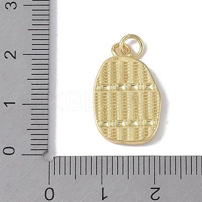 Rack Plating Brass Micro Pave CLear Cubic Zirconia Pendants KK-E110-05G-1