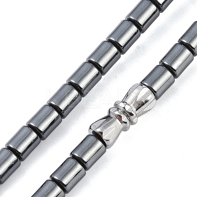 Non-Magnetic Synthetic Hematite Necklaces for Men NJEW-E107-01-1