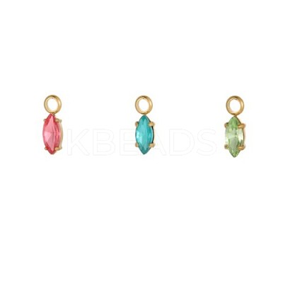 304 Stainless Steel Rhinestone Charms STAS-OY003-89G-1