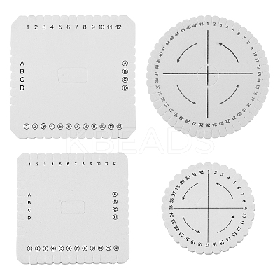 4Pcs 4 Styles EVA Braiding Disc Disk TOOL-YW0001-84-1