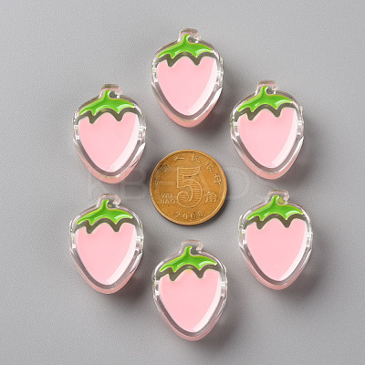 Transparent Enamel Acrylic Beads TACR-S155-003E-1