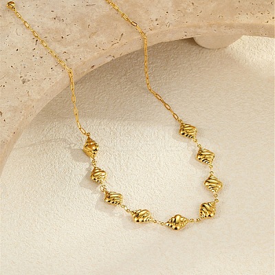 Ocean 304 Stainless Steel Link Chain Necklaces for Women LS-NJEW-A060-01D-G-1
