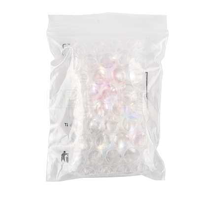 16Pcs 8 Styles UV Plating Plastic Imitation Pearl Beads KY-FS0001-47-1
