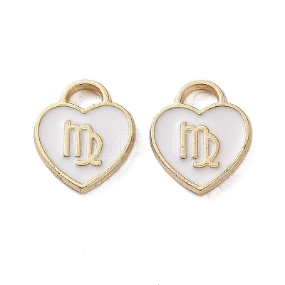 (Defective Closeout Sale: Enamel Yellowing) Golden Alloy Enamel Charms ENAM-XCP0001-47A-1