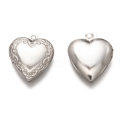 Non-Tarnish 316 Stainless Steel Locket Pendants STAS-O135-06P-1