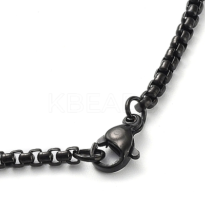 PVD Vacuum Plating 304 Stainless Steel Rugby Pendant Necklaces NJEW-Z023-02EB-1