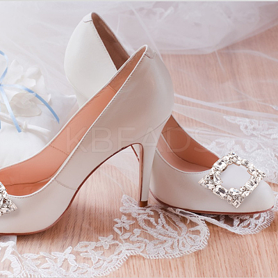 1 Pair Alloy & Rhinestone Shoe Decorations FIND-AN0001-11A-1