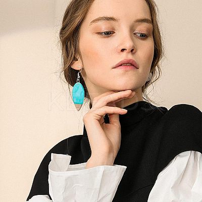 Teardrop Oval Flat Round Dangle Earring DIY Making Kit DIY-OC0007-92-1