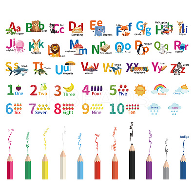 Translucent PVC Self Adhesive Wall Stickers STIC-WH0015-339-1