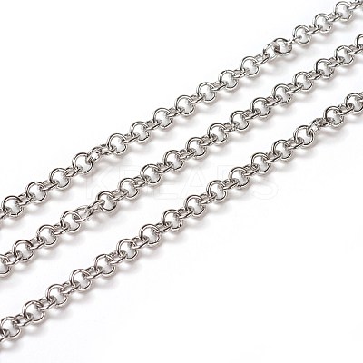 Tarnish Resistant 304 Stainless Steel Rolo Chains CHS-E016-02F-P-1