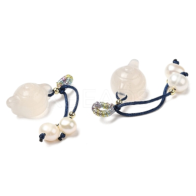 Natural Agate Pot Pendants KK-H445-08G-1