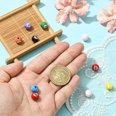 10Pcs Spray Painted Alloy Beads FIND-CJ0001-33-1