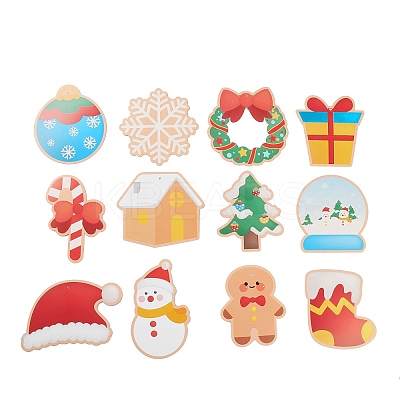 Christmas Theme Paper Pendant Decoration AJEW-M213-01-1