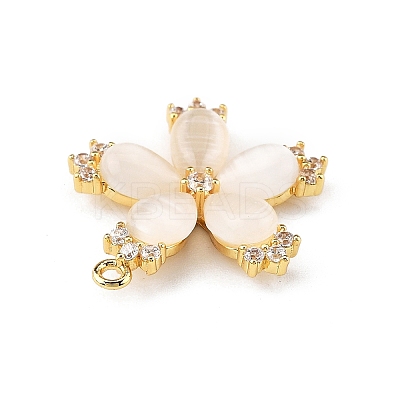 Brass Micro Pave Cubic Zirconia Pendants KK-K371-43G-1