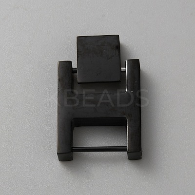 Rectangle Stainless Steel Watch Band Clasps STAS-WH0048-08C-EB-1