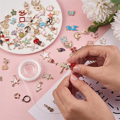 300 Pieces Wholesale Bulk Lots Jewelry Making Charms Pendant Mixed Shapes Alloy Enamel Charms for Jewelry Necklace Earring Making Crafts JX155A-1