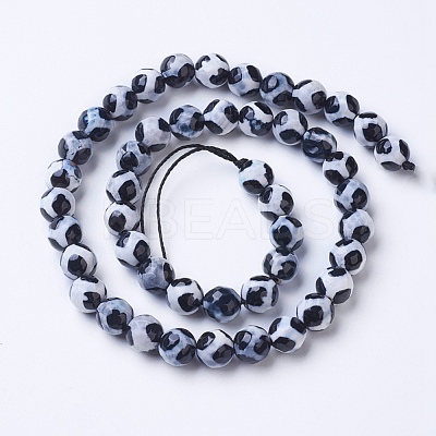 Tibetan Style dZi Beads G-G752-06-6mm-1