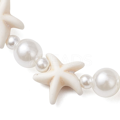3Pcs ABS Plastic Imitation Pearl Beads Stretch Bracelets for Women BJEW-JB11869-1