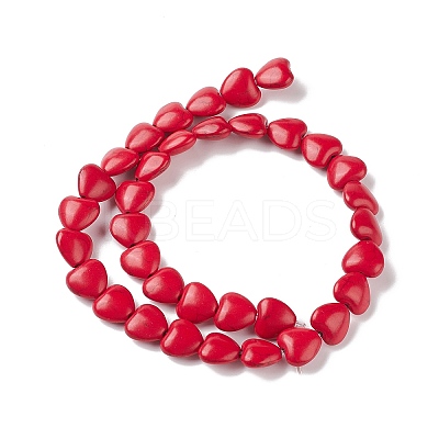 Heart Synthetic Turquoise Beads Strands X-TURQ-I019-12mm-01-1