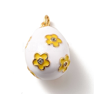 Rack Plating Brass Micro Pave Cubic Zirconia Pendants KK-M230-16G-A-1