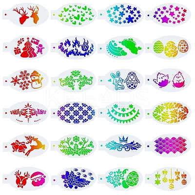 Plastic Face Paint Stencils DIY-WH0304-582D-1