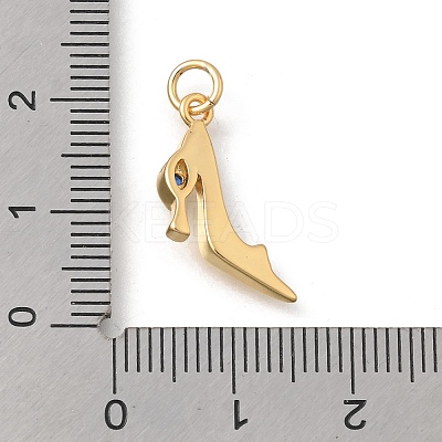 Brass Micro Pave Cubic Zirconia Pendants KK-D431-075B-02-1