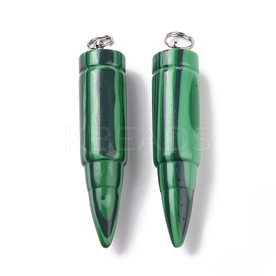 Synthetic Malachite Pointed Pendants G-D850-15-1