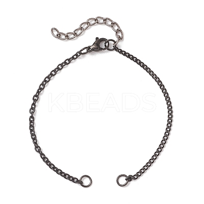 304 Stainless Steel Cable Chain Twisted Chain Bracelet Making AJEW-JB01514-1