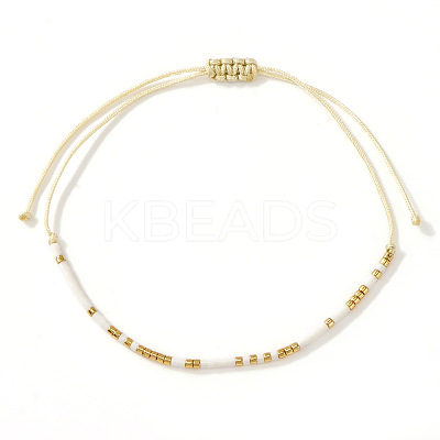 Bohemian Glass Seed Bead Braided Bead Bracelets ML0105-6-1