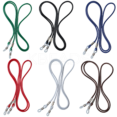 6Pcs 6 Colors Waxed Cord Eyeglasses Chains AJEW-CN0004-79B-1