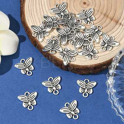 Butterfly Tibetan Style Alloy Links connectors TIBE-5369-AS-LF-1