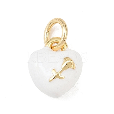 Brass Enamel Charms KK-P339-25G-01-1