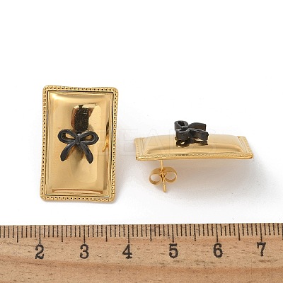 304 Stainless Steel Acrylic Stud Earrings for Women STAS-Z117-06G-1