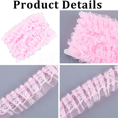 10M Cotton Pleated Flower Lace Trim OCOR-CY0002-28A-1