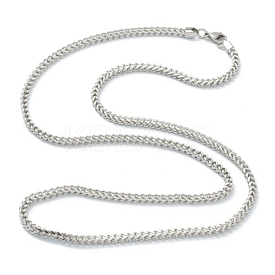 Non-Tarnish 304 Stainless Steel Wheat Chain Necklaces NJEW-I245-08C-P-1