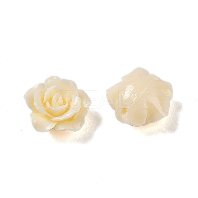 Synthetic Coral 3D Flower Rose Beads CORA-A005-14mm-21-1