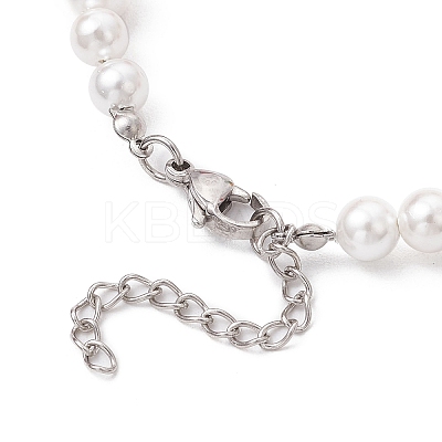 Handmade Lampwork Fruits & Shell Pearl Beaded Bracelets for Women BJEW-TA00650-1