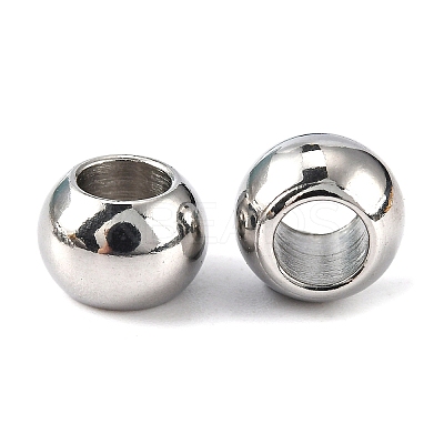 Tarnish Resistant Rondelle 201 Stainless Steel European Beads LS-STAS-N020-03-8mm-1
