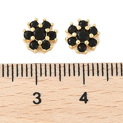 Brass Micro Pave Cubic Zirconia Beads KK-U056-15G-1