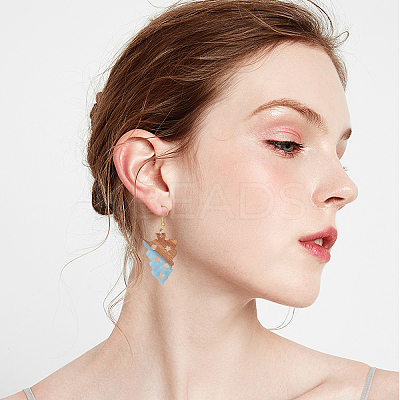 DIY Dangle Earring Making Kits RESI-OC0001-16-1
