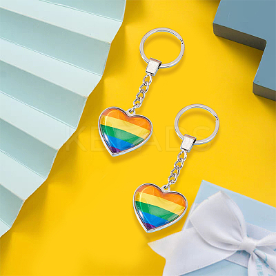 2Pcs Pride Alloy Keychain KEYC-DC0001-06-1