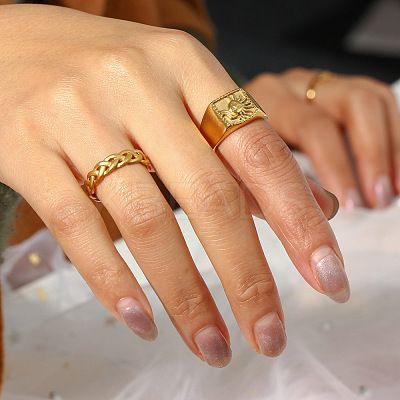 316L Surgical Stainless Steel Finger Rings WG8BDB4-02-1