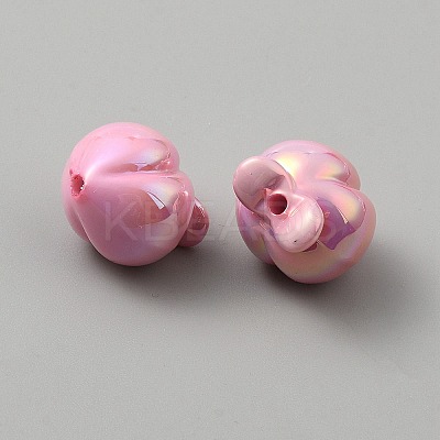 UV Plating Opaque Acrylic Beads OACR-A039-01F-1
