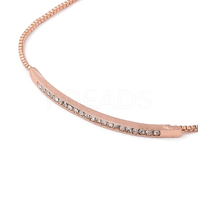 Alloy Crystal Rhinestone Box Chain Slider Bracelets LS-BJEW-F469-01RG-1