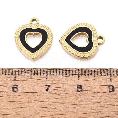 304 Stainless Steel Enamel Pendants STAS-Q111-14G-02-1
