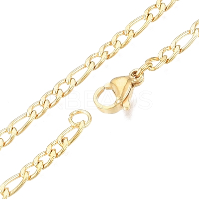 Men's 201 Stainless Steel Figaro Chains Necklace NJEW-N050-A08-3-50G-1