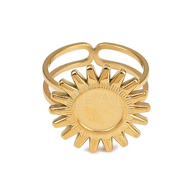 Stainless Steel Cuff Ring Findings PW-WG67428-11-1