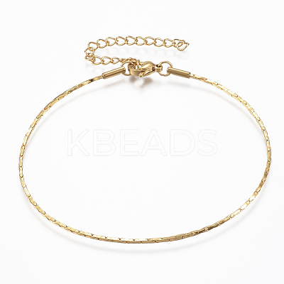 304 Stainless Steel Boston Link Chain Bracelets BJEW-K172-26G-1
