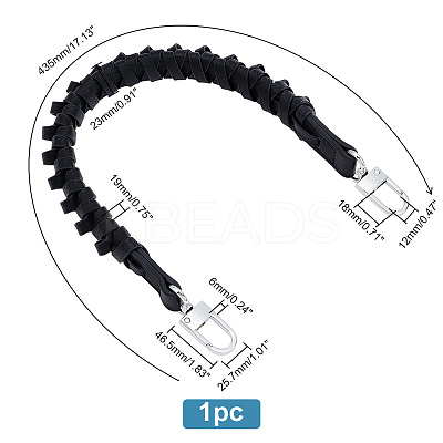 Imitation Leather Braided Bag Handles DIY-WH0374-30-1