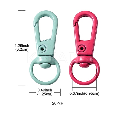 20Pcs Spray Painted Alloy Swivel Clasps FIND-YW0001-72-1